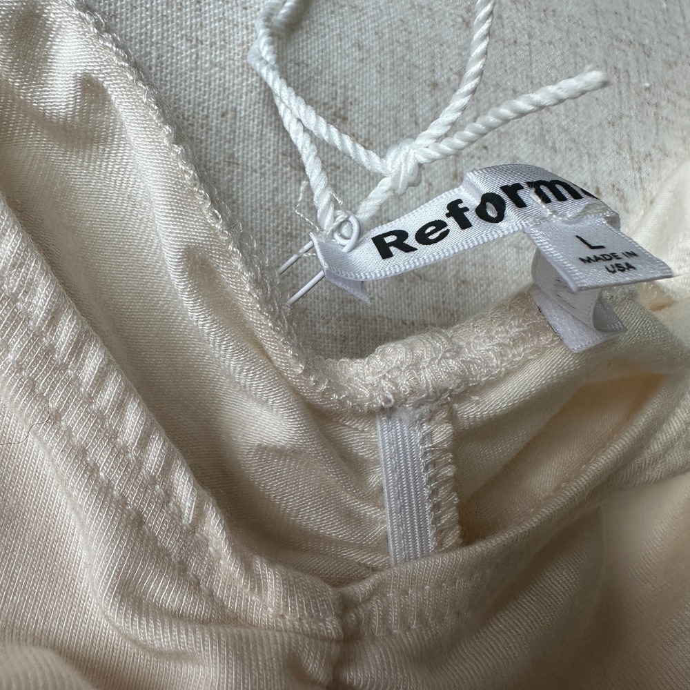 NWT Reformation Leonora Knit Top Cream – Size L - Picture 5 of 9